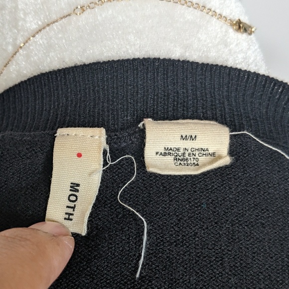 Anthropologie MOTH Snapshot Pullover Sweater Rose - Picture 5 of 6